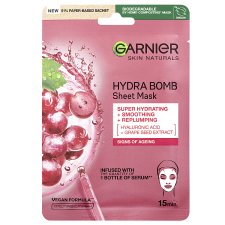 Garnier Skin Naturals textilná maska s výťažkom z hrozna proti starnutiu pleti, 28 g