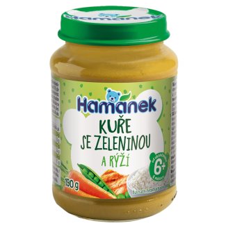 Hamánek Kurča so zeleninou a ryžou 190 g