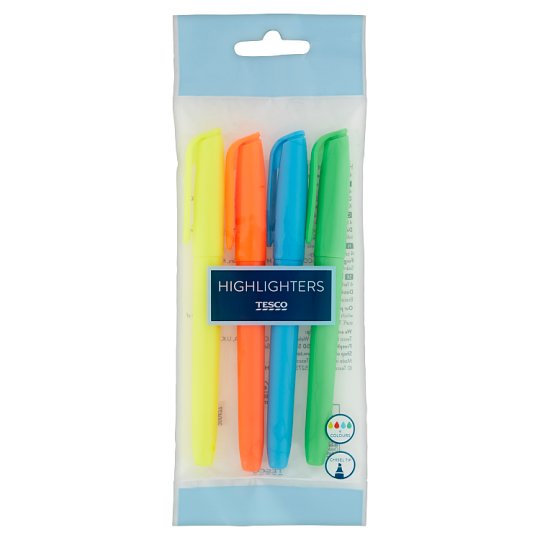 Tesco Highlighters 4 pcs