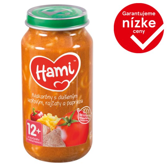 Hami Makaróny s duseným bravčovým, paradajkami a paprikou 250 g