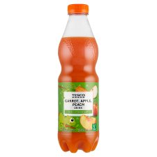 Tesco Carrot, Apple, Peach zeleninovo-ovocný nápoj 900 ml