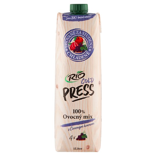 RIO FRESH 100% šťava ovocný mix s červeným hroznom 1 l