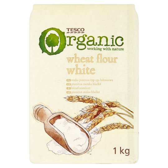Tesco Organic Pšeničná múka hladká 1 kg
