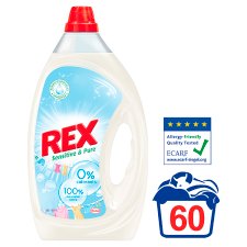 REX prací gél Sensitive & Pure 60 praní, 3 l