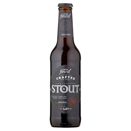 Tesco Finest Stout Special Dark Beer Unfiltered with the Addition of Coffee 330 ml