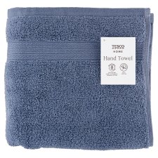 Tesco Home Supersoft Cotton Hand Towel Slate Blue 50 cm x 90 cm