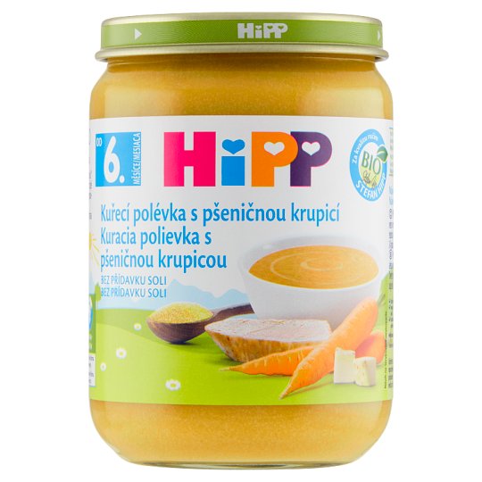 HiPP Bio kuracia polievka s pšeničnou krupicou 190 g