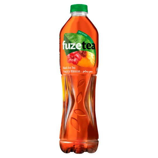 FuzeTea Peach Hibiscus čierny ľadový čaj 1,5 l