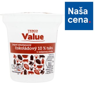 Tesco Value Smotanový jogurt čokoládový 125 g