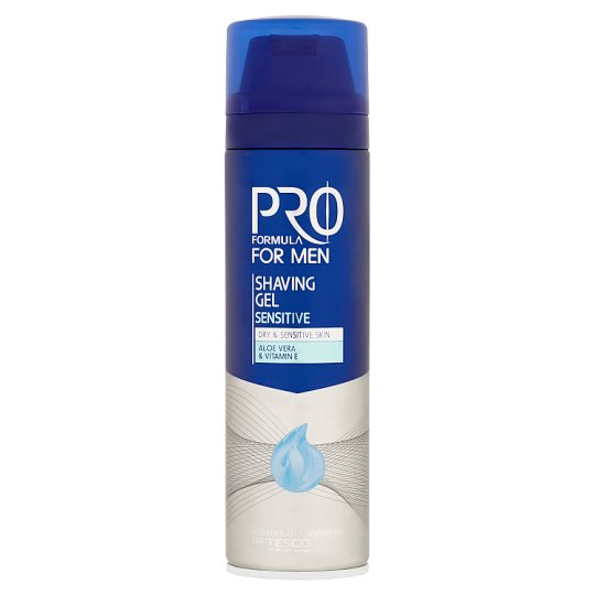 Tesco Pro Formula For men sensitive gél na holenie 200 ml