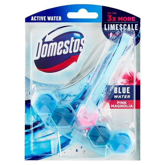 Domestos Power 5 Active Blue Water Pink Magnolia Solid Toilet Block 53 G Tesco Groceries 0155