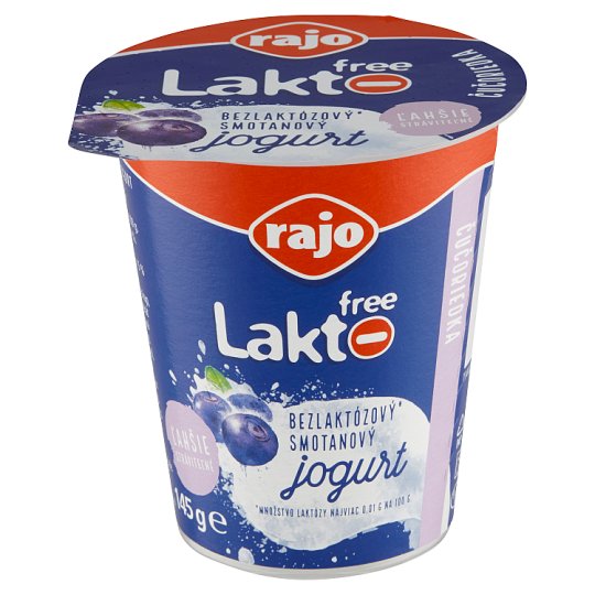 Rajo Lakto Free Smotanový jogurt čučoriedka 145 g