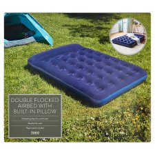 Tesco Double Flocked Airbed with Built-In Pillow