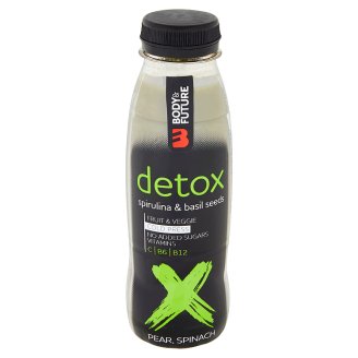 Body&Future Detox hruška, špenát, bazalkové semienka 330 ml