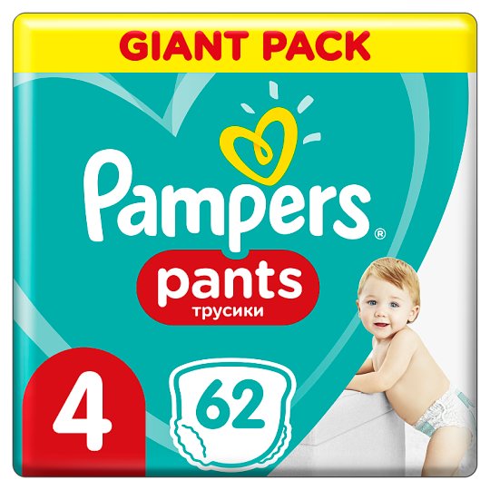 Pampers Pants, Veľ.4, 62 Plienok, Ľahké Obliekanie