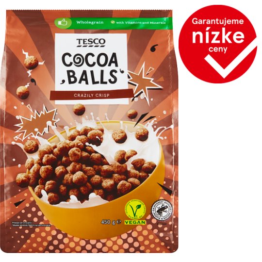 Tesco Cereal Balls Cocoa 450 g Tesco Groceries