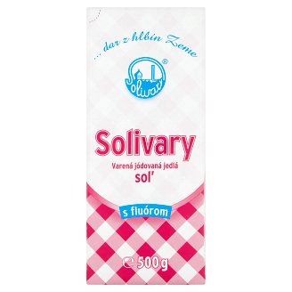 Solivary Varená jódovaná jedlá soľ s fluórom 500 g