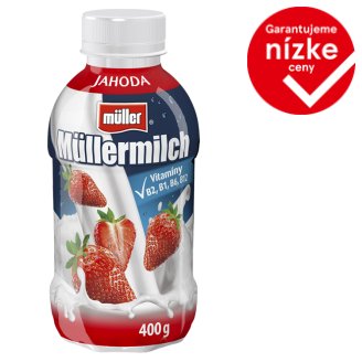 Müller Müllermilch Mliečny nápoj s jahodovou príchuťou 400 g