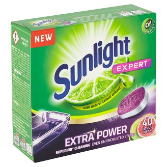 Sunlight All in 1 Extra Power Citrus Fresh tablety do umývačky riadu 40 ks 700 g