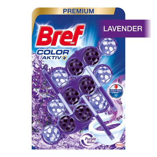Bref Color Aktiv Lavender Solid Toilet Block 3 x 50 g