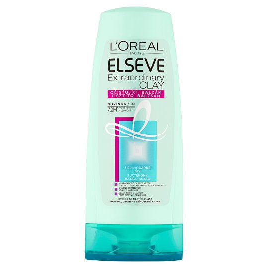 L'Oréal Paris Elseve Extraordinary Clay očisťujúci balzam pre rýchlo sa mastiace vlasy 200 ml