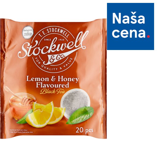 Stockwell & Co. Čierny čaj s ovocím a bylinami s príchuťou citrónu a medu 20 x 2 g (40 g)