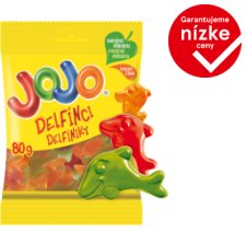 JOJO Delfíniky želé cukríky s ovocnými príchuťami 80 g