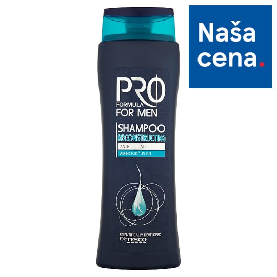 Tesco Pro Formula For men reconstructing šampón pre mužov 400 ml