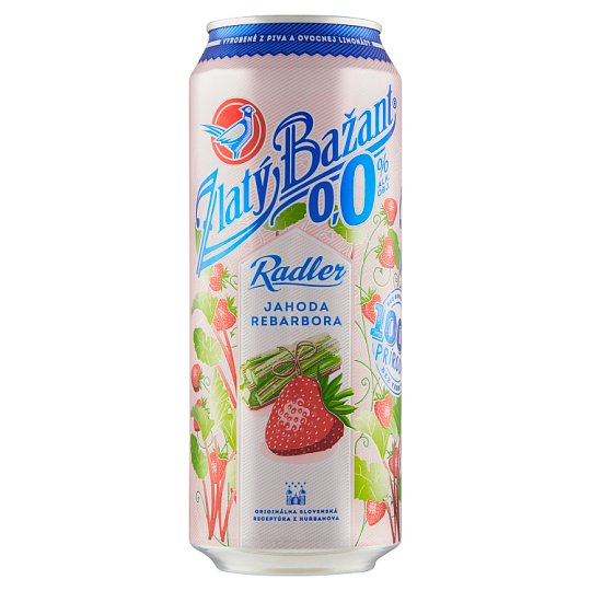 Zlatý Bažant Radler 0.0% Strawberry-Rhubarb 500 ml