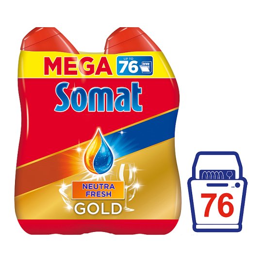 Somat Gold Neutra Fresh tekutý prostriedok na automatické umývanie riadu 2 x 684 ml
