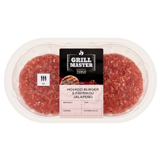 Tesco Grill Hovädzí burger s paprikou Jalapeño 0,440 kg