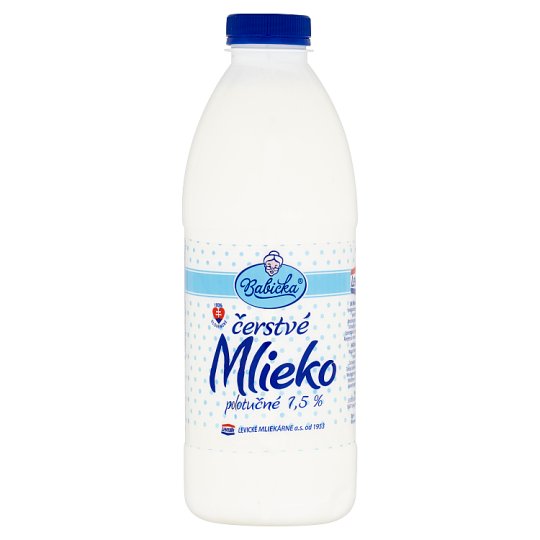 Babička Čerstvé mlieko polotučné 1,5 % 1 l