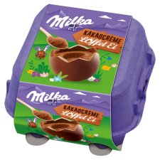 Milka Egg 'n' Spoon Milk Chocolate from Alpine Milk with Cocoa Creme 4 x 34 g (136 g)