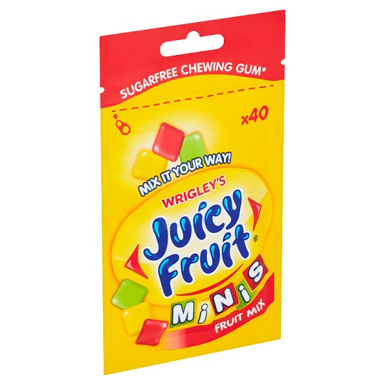 Wrigley's Juicy Fruit Minis Fruit Mix žuvačka bez cukru 40 ks 28 g ...