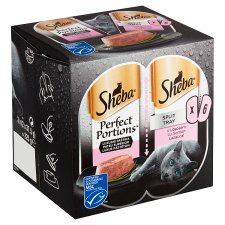 Sheba Perfect Portions Complete Wet Food for Adult Cats with Salmon 225 g