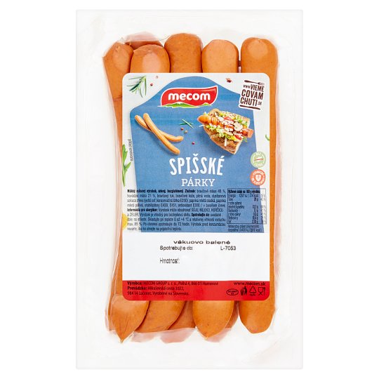 Mecom Spišské párky 370 g