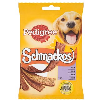 Pedigree Schmackos Multi 4 lahodné príchute doplnkové krmivo pre dospelých psov 20 ks 172 g