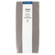 Tesco Home Easy Care Grey Jersey Sheet 220 x 200 cm