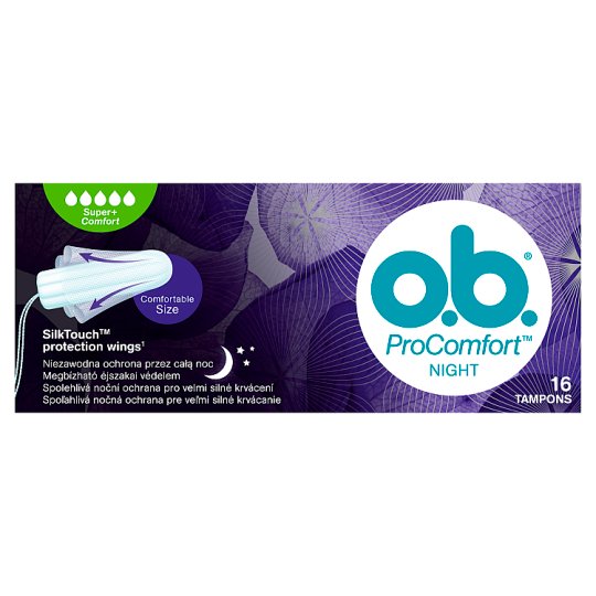 O.B.® ProComfort Night Tampóny super+ comfort 16 ks