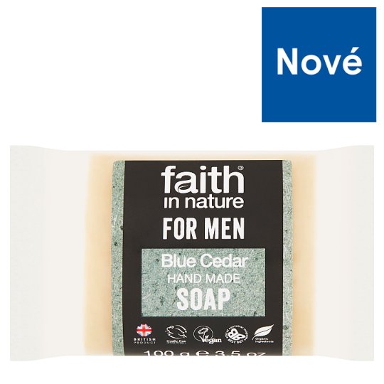 Faith in Nature for Men tuhé mydlo Modrý céder 100 g