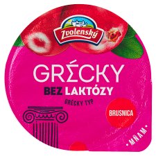 Zvolenský Jogurt grécky typ brusnicový bez laktózy 125 g