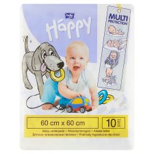 Bella Baby Happy detské hygienické podložky 60 cm x 60 cm 10 ks