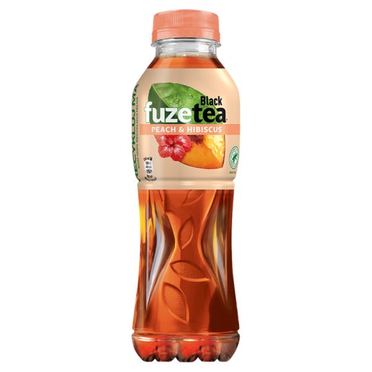 FuzeTea Black Tea Peach & Hibiscus 500 ml - Tesco Potraviny