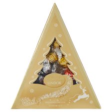 Lindt Lindor Zmes mliečnej, bielej a horkej čokolády s jemnou krémovou náplňou 125 g