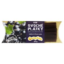 Ovocňák Raw ovocné plátky jablko & čierne ríbezle 20 g