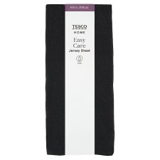 Tesco Home Easy Care Black Jersey Sheet 100 x 200 cm