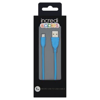 Incredi Cables Micro usb na usb kábli modrý