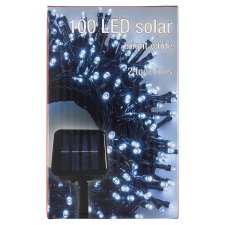 Snow Meister SM2520 100 LED Solar Powered String Lights Bright White