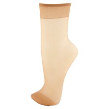 F&F 5 Pack 15D Ankle High Natural One Size, Tan