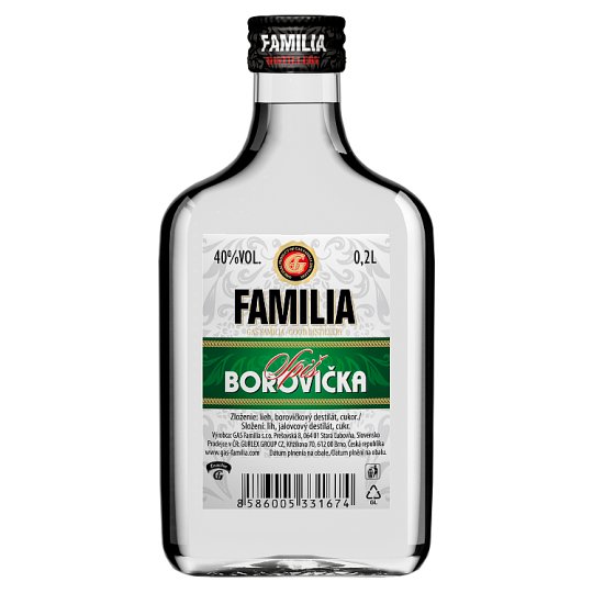 Familia Spiš borovička 40 % 0,2 l